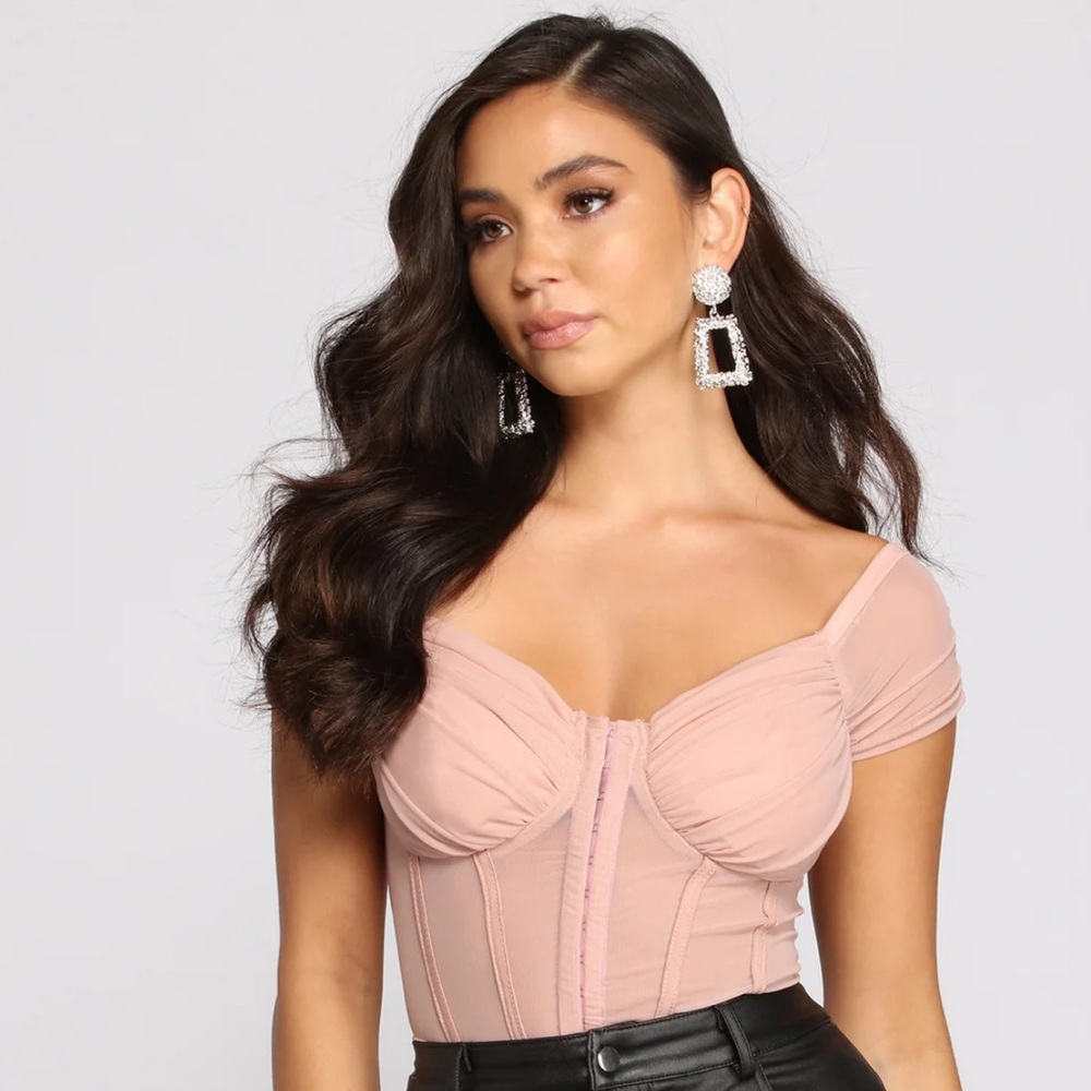 Mesh Bustier Bodysuit